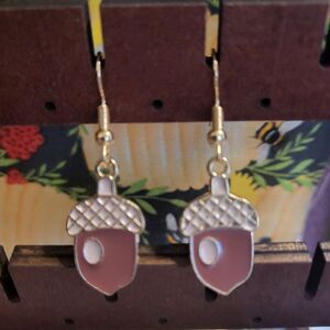 Colorful Fall Enameled Dangle Earrings